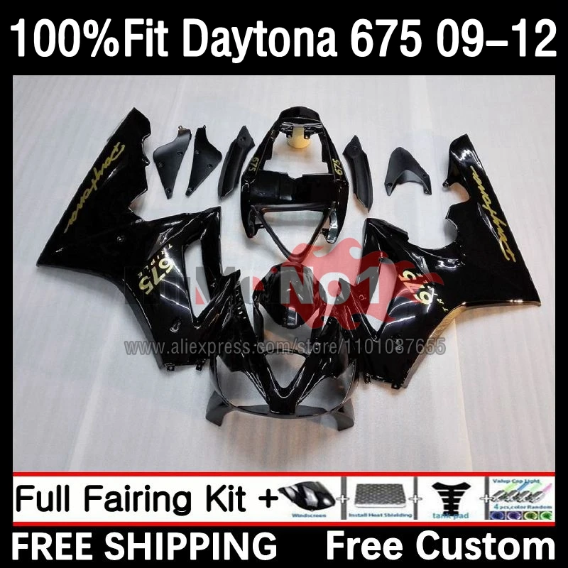 

Injection Mold Fairing For Daytona 675 09 10 11 12 46No.15 Daytona675 Daytona 675 2009 2010 2011 2012 OEM Body Kit Gloss Black