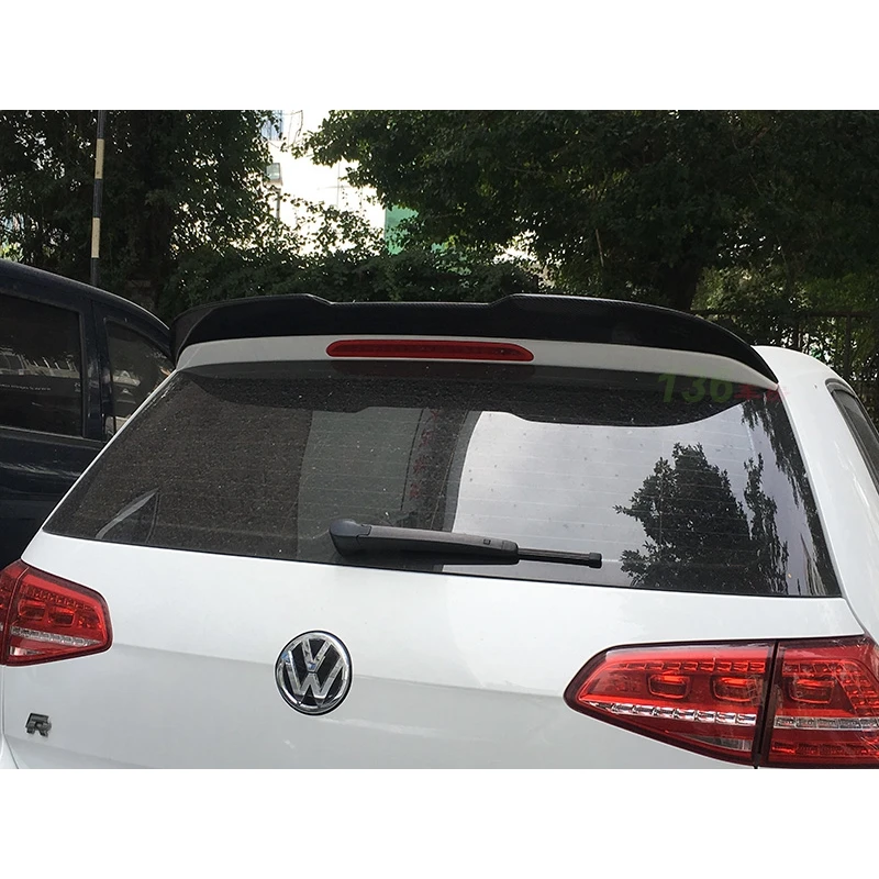 Фото MK7 MK7.5 автомобильный Стайлинг, настоящее углеродное волокно, задний спойлер на крышу багажника для Volkswagen Golf 7 Goif 7,5 VII 2015-2018 (не GTI R) №2