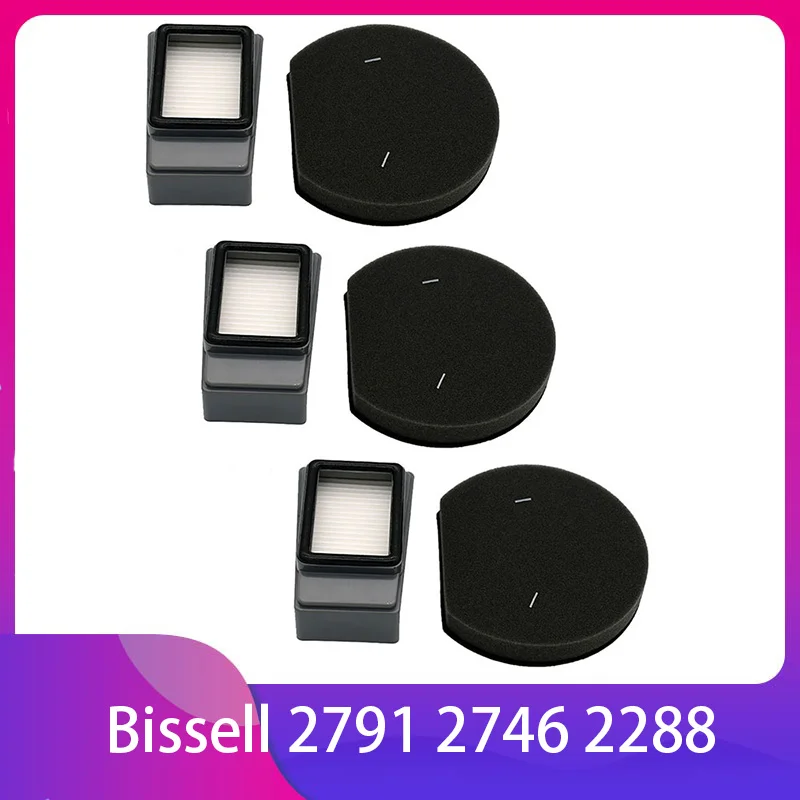 

For Bissell ICONpet Cordless Vacuum Series 2792 2288 1621427 1621616 Pre Post Motor Filter HEPA Replacement Parts For Cleaner