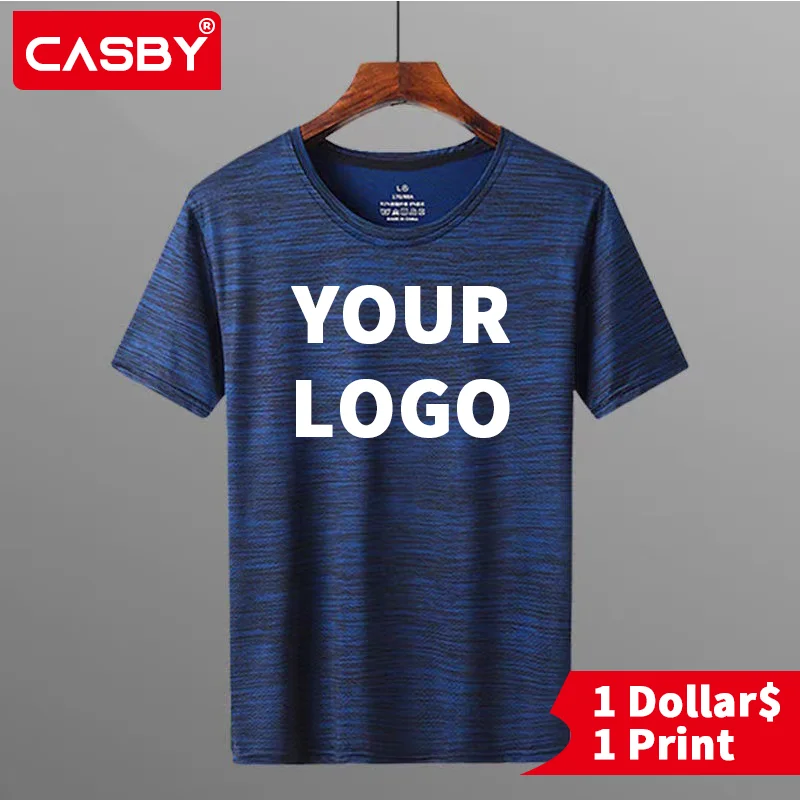 

Men's Running T Shirts Quick Drying Sport T-Shirts Short Sleeve Large Size Breathable Clothes Loose Summer Ice Silk