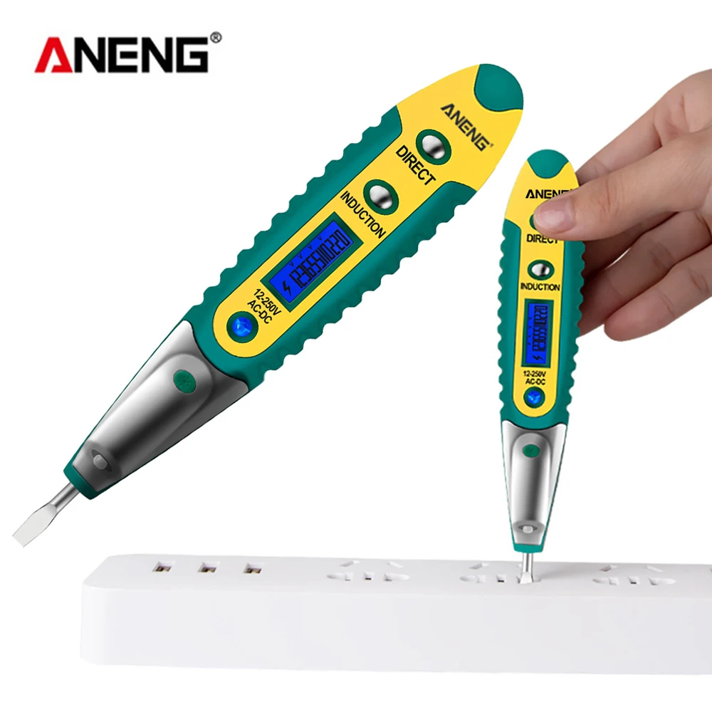 

ANENG Multifunctional Digital Voltage Detector LED Cable Socket Tester Professional Electrician Tools Electrical Screwdriver Pen