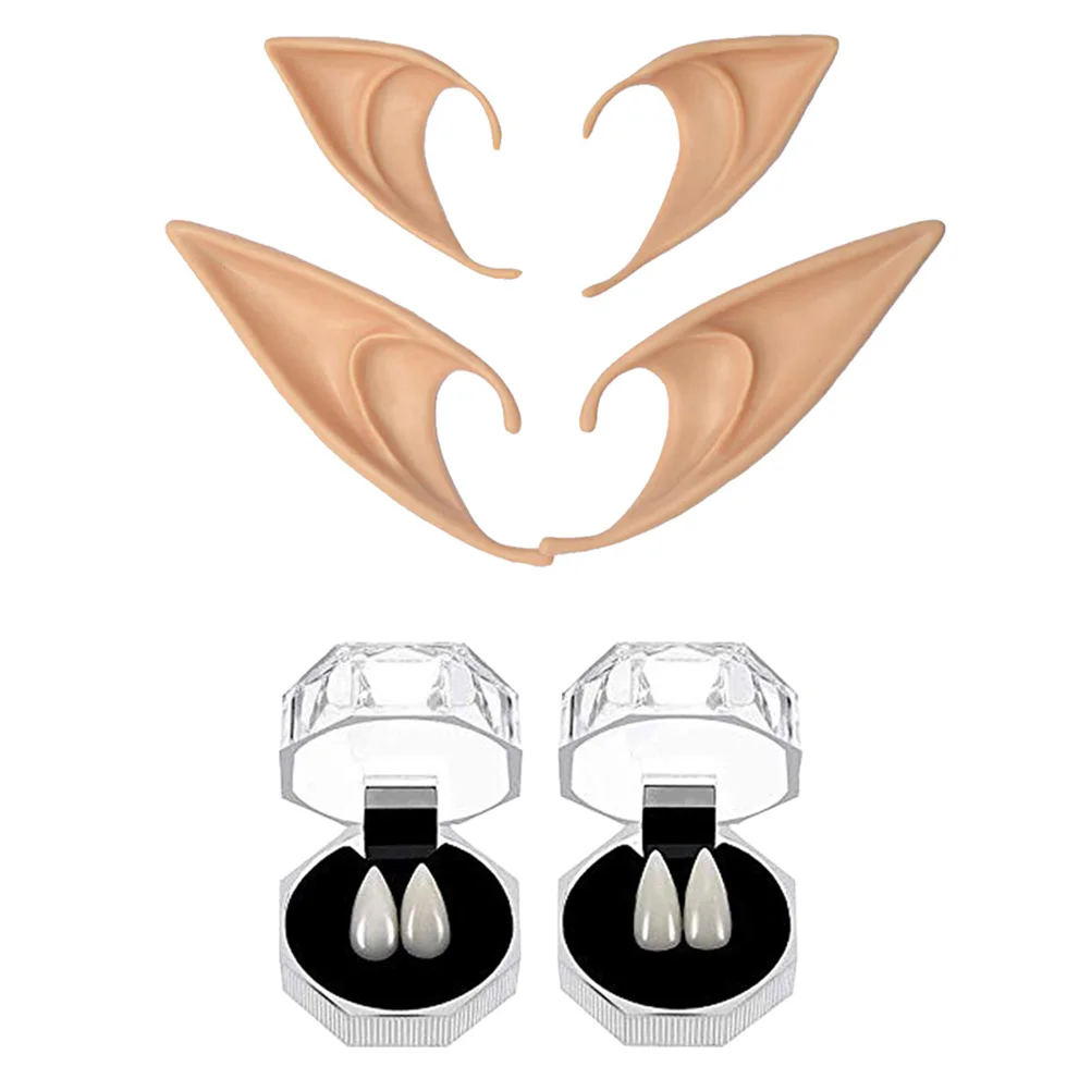 

8 Pcs Funny Cosplay Prop Tooth Elf Ears Bar Party Decoration