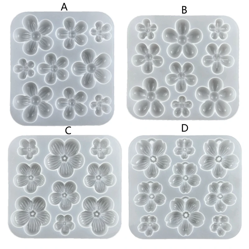 

Flower Resin Mold 3D Cherry Flower Silicone Molds DIY Necklace Earrings Jewelry