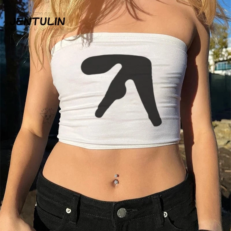 Фото Панк Aphex Twin Sweetheart Корсет Холтер Готические топы на бретелях Y2K Harajuku Rock Metal Концертное шоу Клуб Винтаж Камзол без рукавов №4