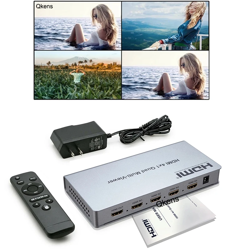 

4x1 Hdmi мультипросмотр 1080P 4-канальный вход HDMI мультипросмотр 4x1 четырехэкранный сегментирующий разветвитель бесшовный переключатель PS4 ПК к телевизору