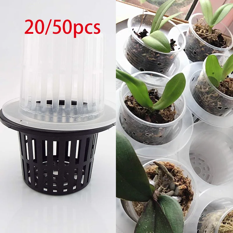 

11x8cm Hydroponic Colonization Mesh Pot Net Cup Basket Plant Grow Holder Hydro Aeroponic Planting Clone Nursery Plant Soilless