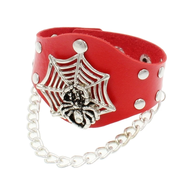 

Кожаные браслеты Панк-браслеты Регулируемая цепочка Готические браслеты-манжеты Готическая пряжка Браслеты-браслеты для мужчин и