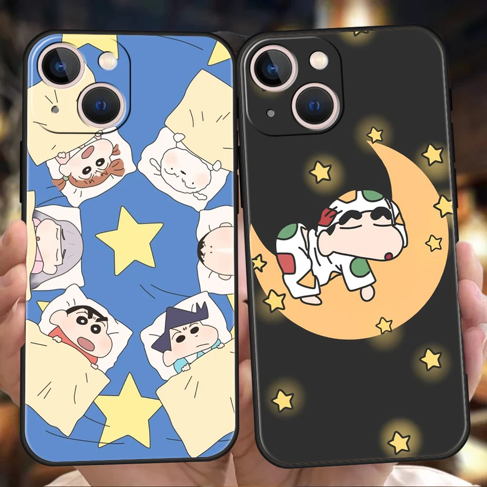 

Anime Crayon Shin Chan Cool Phone Case Cover for iPhone 12 13 Pro Max XR XS X iPhone 11 7 8 Plus SE 2020 13 Mini Silicone Shell