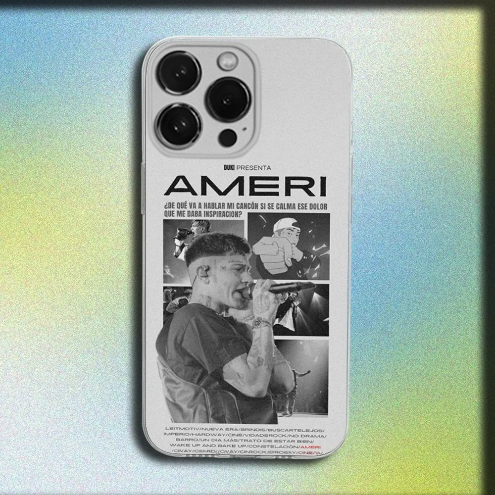 Фото Чехол для телефона Rapper AMERI D-DUKI для iPhone 16,15,14,13,12,11 Plus, Pro, Max, XR, XS, Plus, SE, Mini, прозрачный мягкий чехол №2