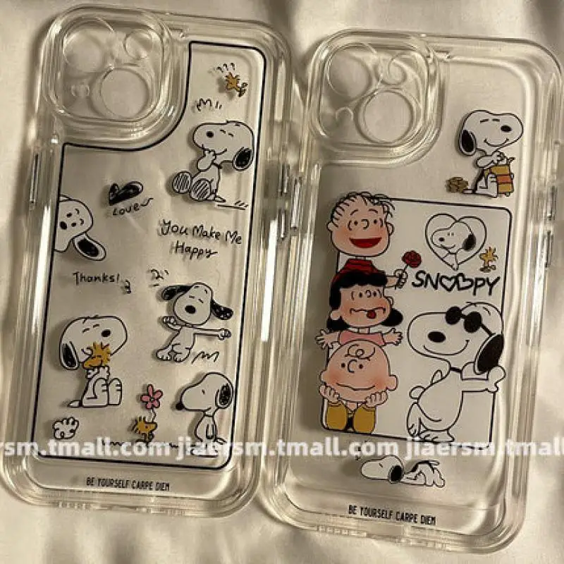 

Snoopy мультяшный чехол для Iphone13 Pro Max мобильный телефон, милый силиконовый прозрачный защитный чехол с защитой от падения, подходит для Iphone Xr