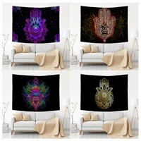 lucky hand psychedelic tapestry art printing indian buddha wall decoration witchcraft bohemian hippie art home decor