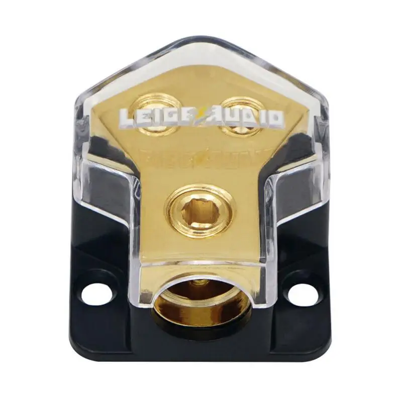 

1 In 2 Out Metal Car Audio Power Cable Y-type Splitter Transparent Shell Car Media Refitting Amp Power Distribution Car Tools