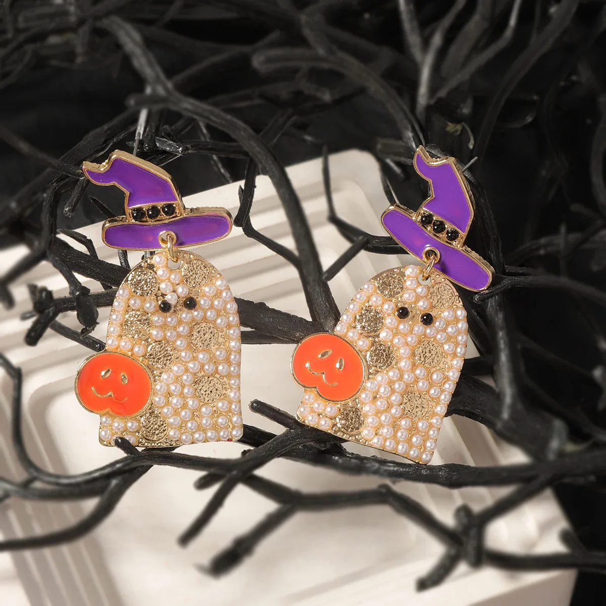 Vedawas Хэллоуин День благодарения бисерные в стиле бохо Тыква из страз