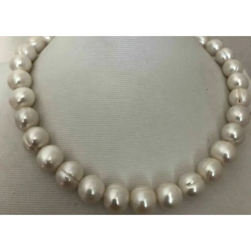 Женское ожерелье с натуральным белым жемчугом в стиле барокко Южного моря 16–24