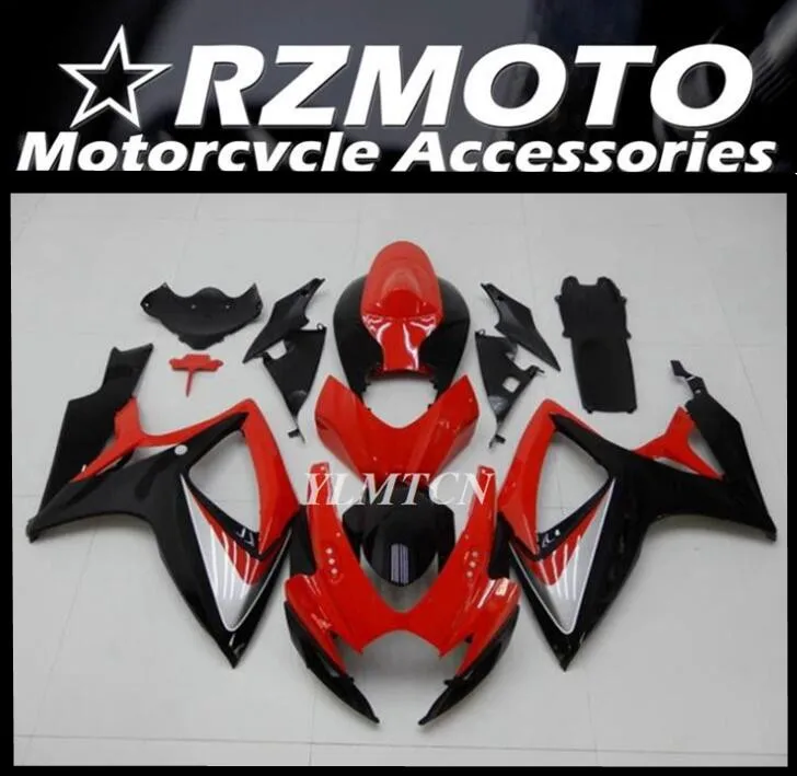 

Новый комплект обтекателей из АБС-пластика подходит для Suzuki GSX-R 600 750 K6 2006 06 07 кузов черный красный на заказ
