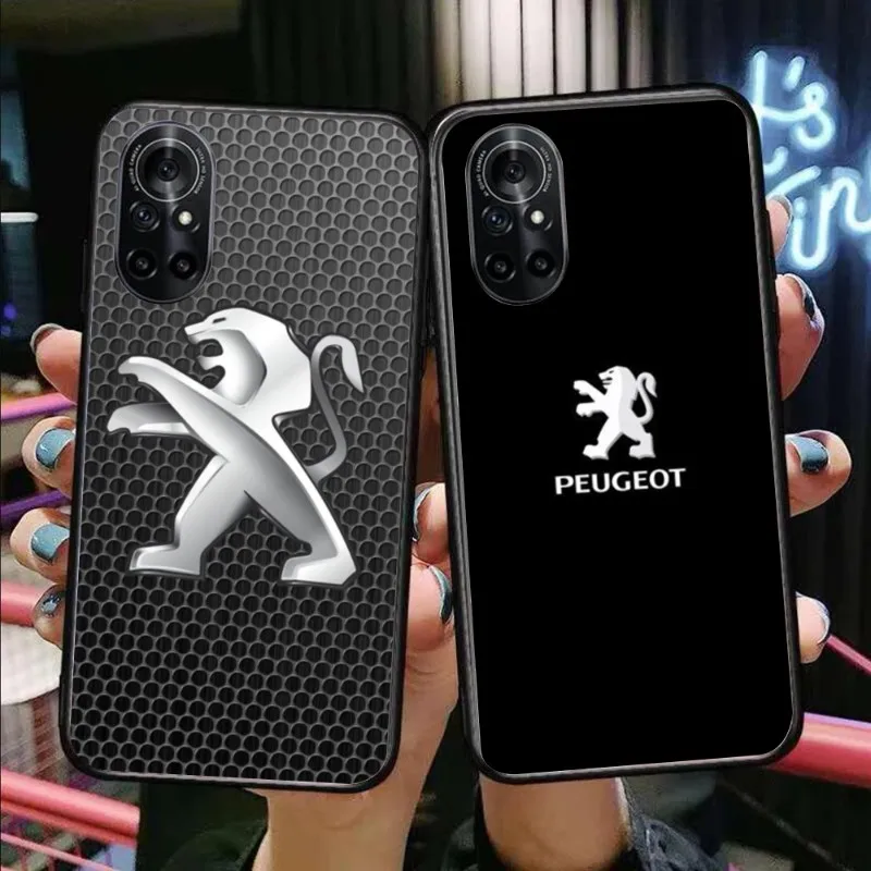 

Френч-автомобиль для телефона PEUGEOT, телефон для Honor 70 50 20 7S X9 X8 X7 Magic 4 3 Pro, черный мягкий чехол, чехол