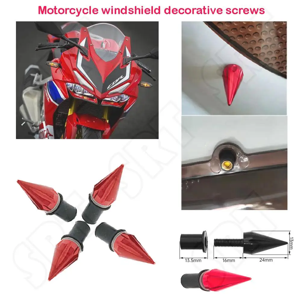 For Honda CBR 650R 500R 400R 300R 250R 150R 250RR 300RR 400RR Motorcycle Accessories Front Windscreen Decorative Screws Bolt Kit