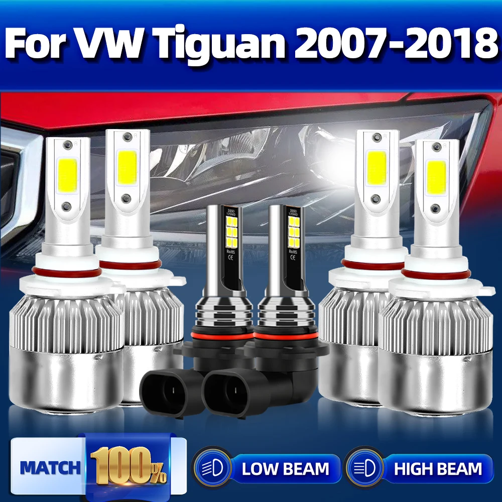 

H7 Canbus LED Car Headlight Bulbs 12000LM 6000K 9006 HB4 Auto Fog Light For VW Tiguan 2007-2012 2013 2014 2015 2016 2017 2018