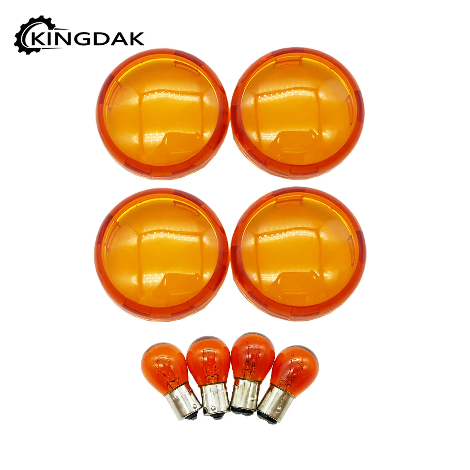 

4 шт. мотоциклетный указатель поворота световой индикатор крышка объектива комплект с 1156 1157 лампами подходит для Harley Touring Softail Dyna Sportster XL