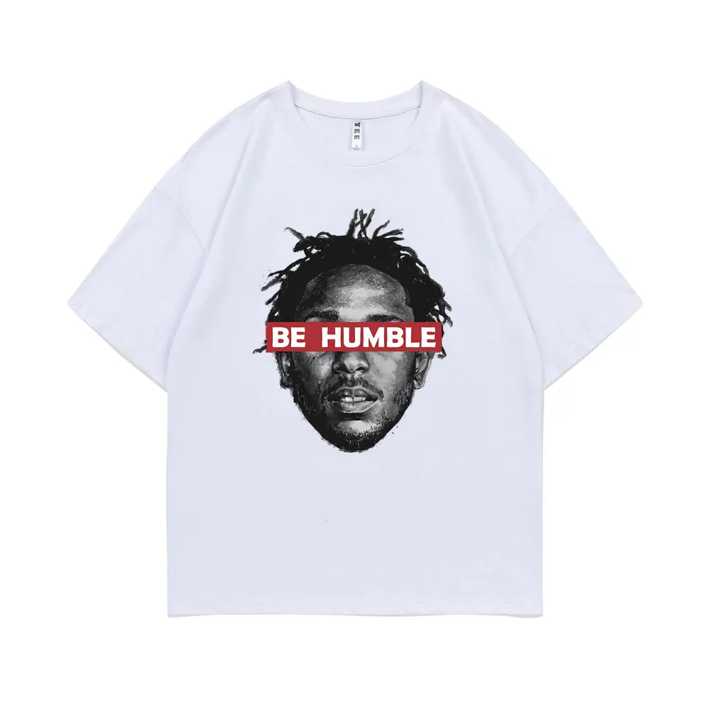 

Rapper Kendrick Lamar Be Humble T Shirt Men's Unisex 100% Cotton Tshirt Men Hip Hop Rap Style Tees Man Fashion Plus Size T-shirt