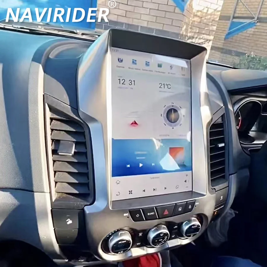 256 ГБ ПЗУ Tesla Style Android 13 Экран для Ford Ranger 2012-2016 Автомобильный радиоприемник Стерео DSP