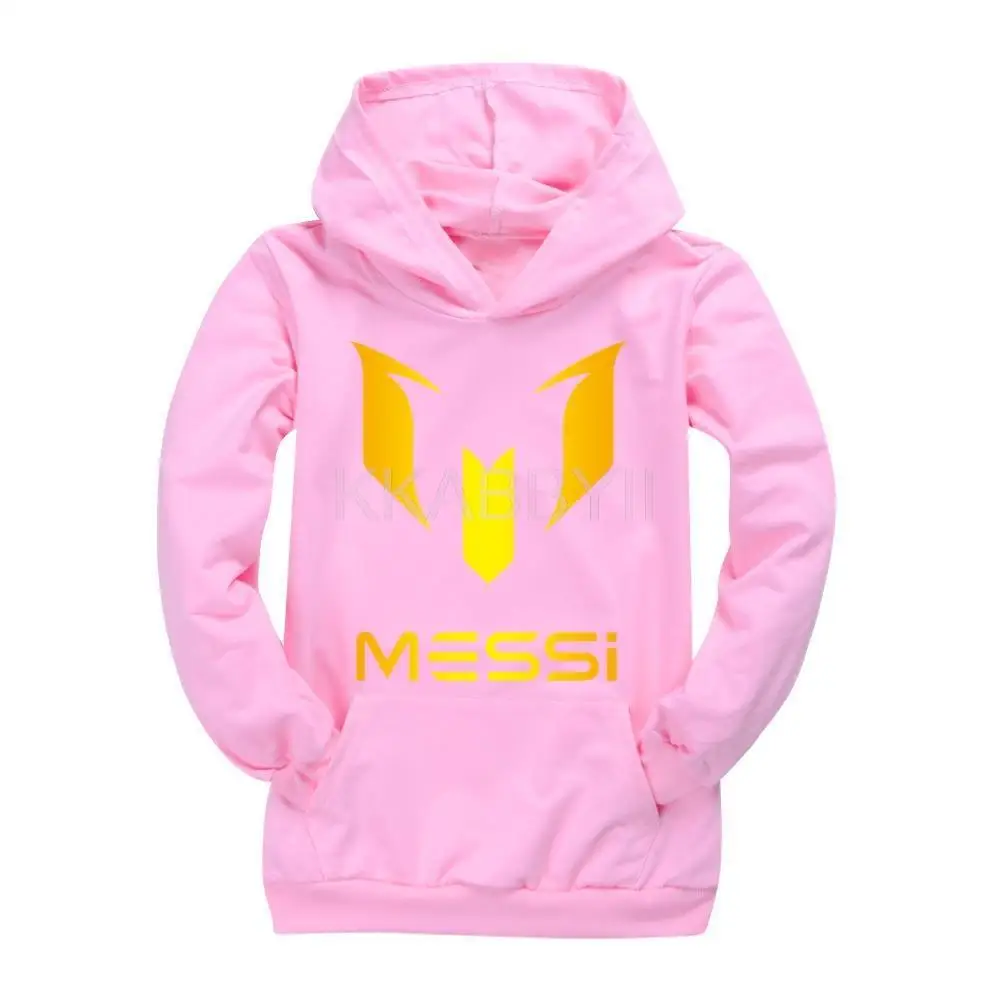 Футболка с капюшоном Месси для мальчиков детская одежда осенняя Детские топы