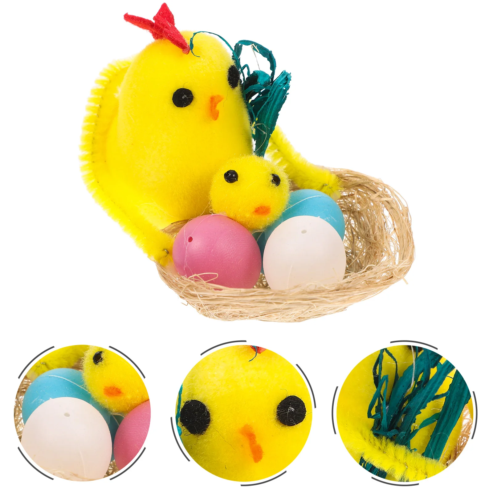 

Easter Chicken Chick Plush Egg Toy Chicks Mini Animal Party Supplies Hen Little Stuffed Ornaments Decor Figurine Realistic