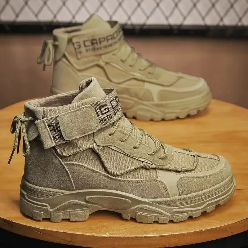 

Мужские ботинки, Тактические Военные боевые ботинки, уличная зимняя обувь для походов, повседневные противоскользящие ботильоны для пустыни, мужские кроссовки
