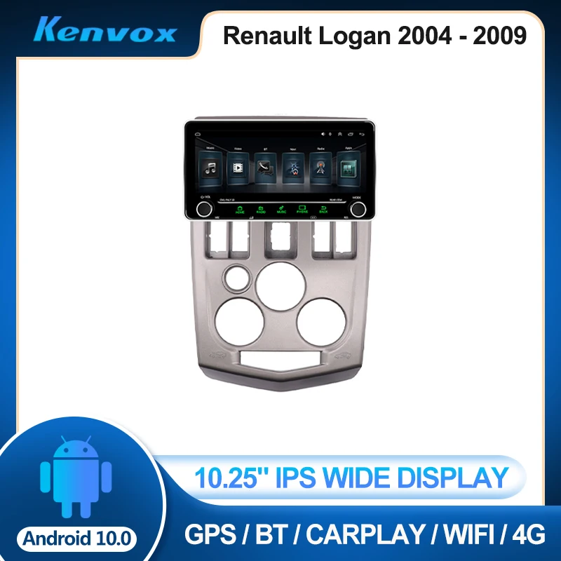 

Автомагнитола 2 din, 10,25 дюйма, IPS, Android, для Renault Logan 2004 - 2009