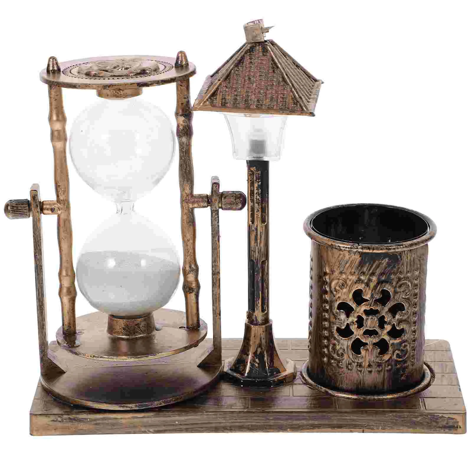 

Hourglass Sandpen Holder Lamp Desktop Decor Ledquicksand Street Ornamenttimer