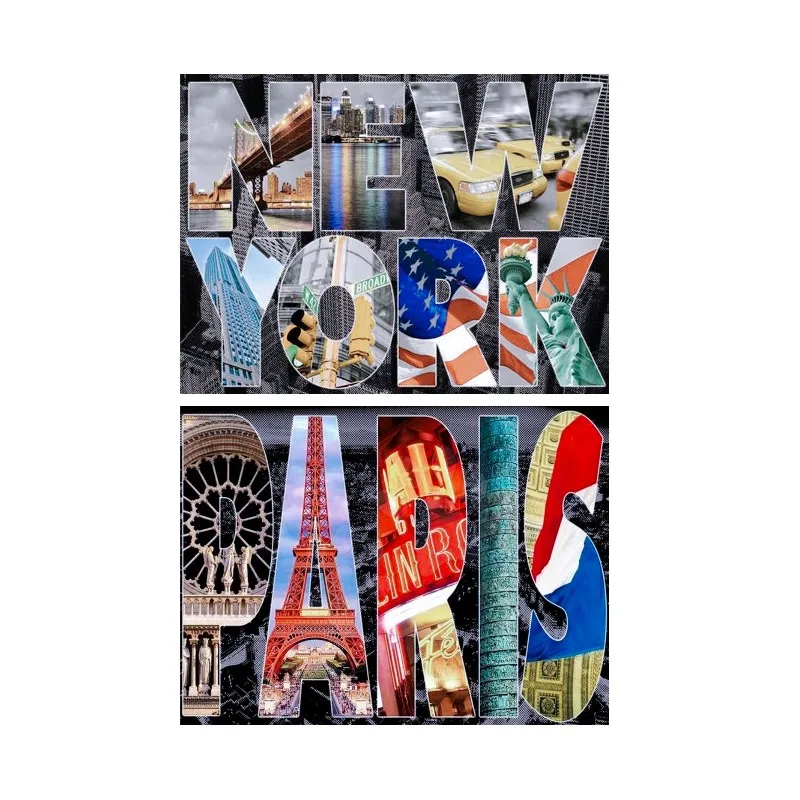 

Shapes of The Letters PARIS LONDON NEW YORK Posters 5D DIY Diamond Painting Cityscape Cross Stitch Mosaic Rhinestone Decor Art