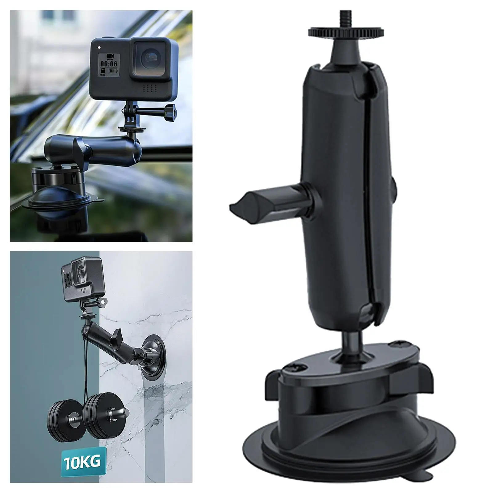 

Camera Suction Cup Mount Holder Aluminum Alloy Holder for Action Camera 032