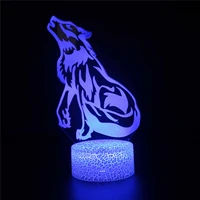 wolf wild 3d lamp acrylic usb led nightlights neon sign christmas decorations for home bedroom birthday gifts