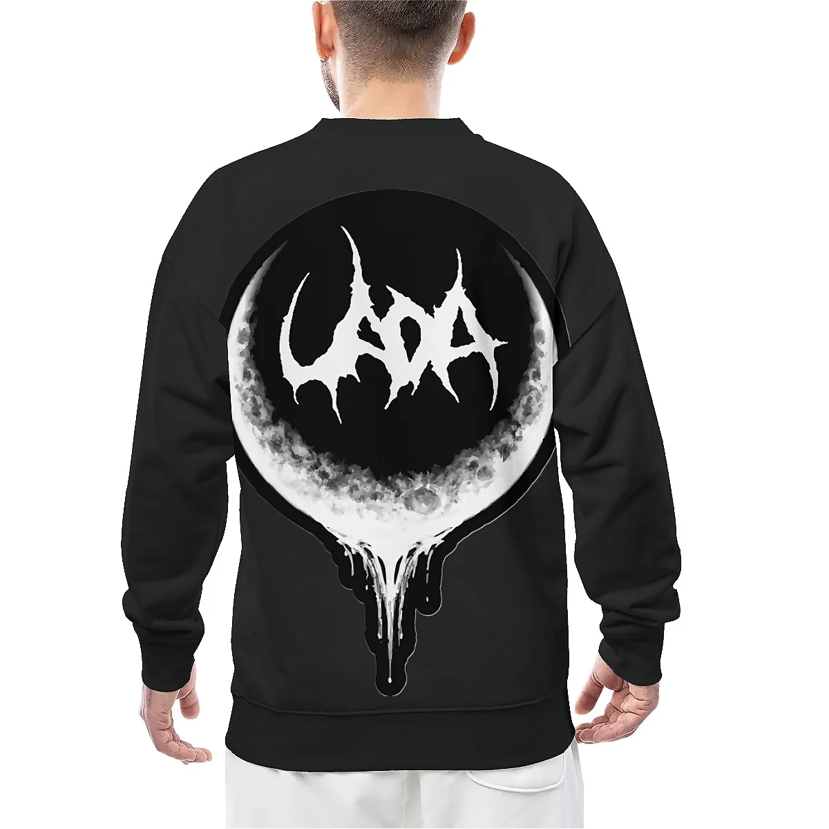 LIASOSO Uada Band Толстовка с 3D принтом на оккультной тематике длинный рукав круглый