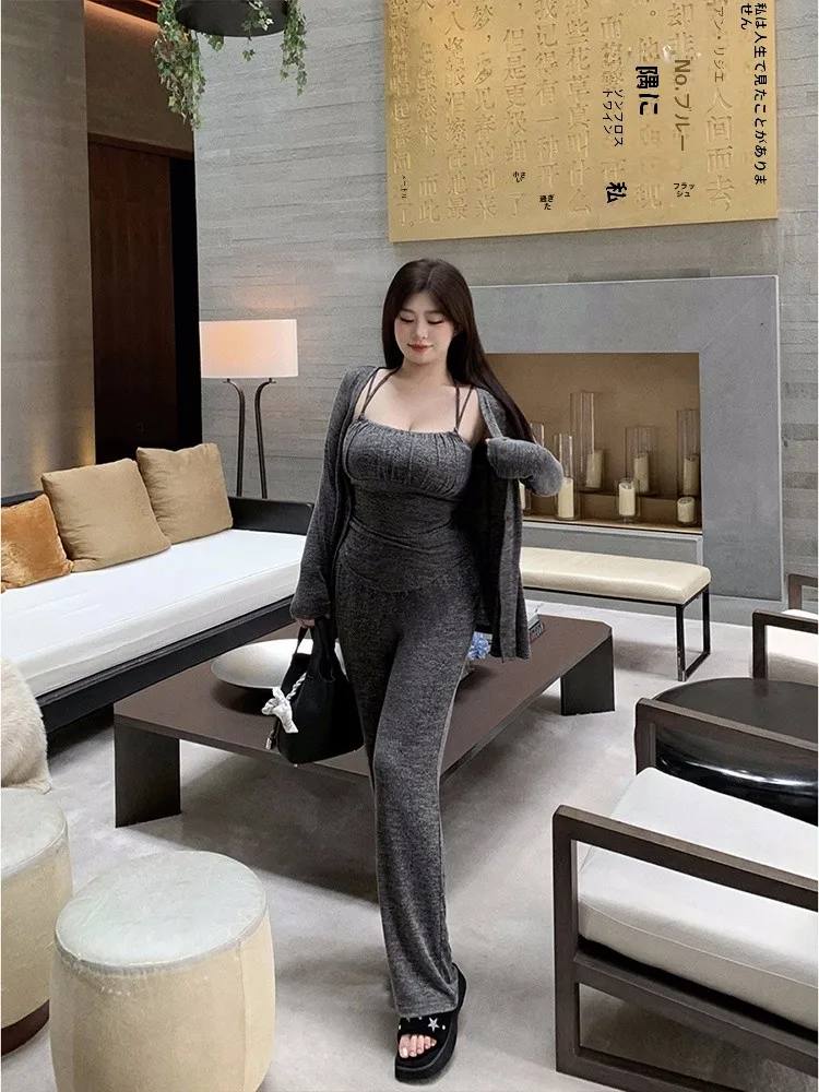 [Сред а не заброк! Костюм-тройка Coco] Ранняя осень новые повседневные брюки топ