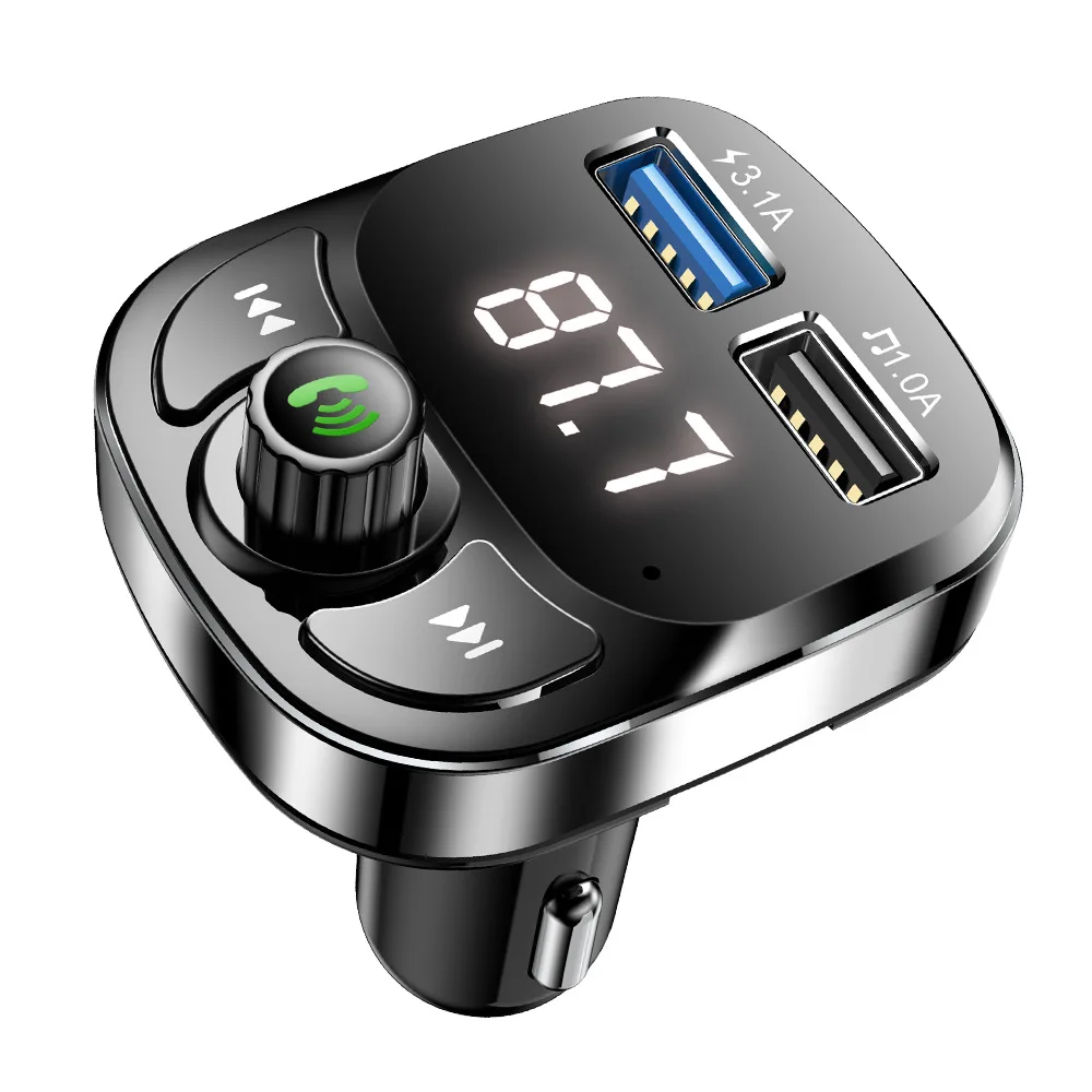 

Автомобильный Bluetooth MP3-плеер, U-диск, воспроизведение музыки, автомобильный FM-излучатель
