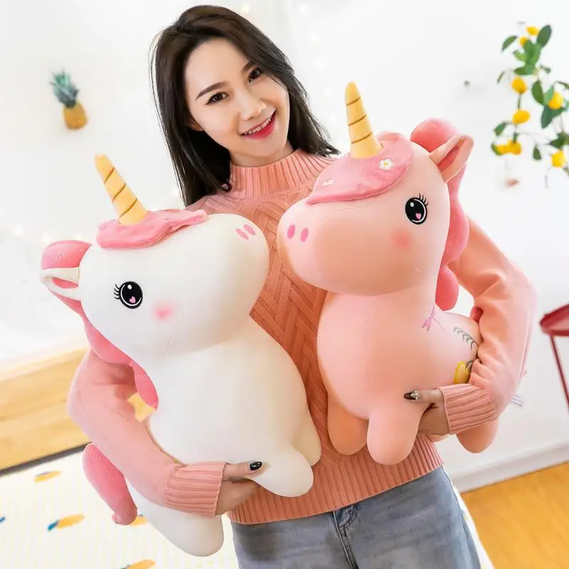 New Large Kawaii Unicorn Plush Toy Stuffed Unicornio Animal Dolls Cute Soft Cartoon Toys for Children Girl Kids Birthday Gifts