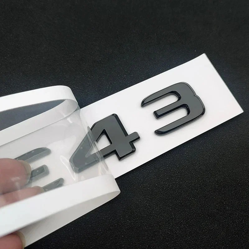 3D ABS хромированный черный автомобильный значок на задний багажник наклейка GLE 43