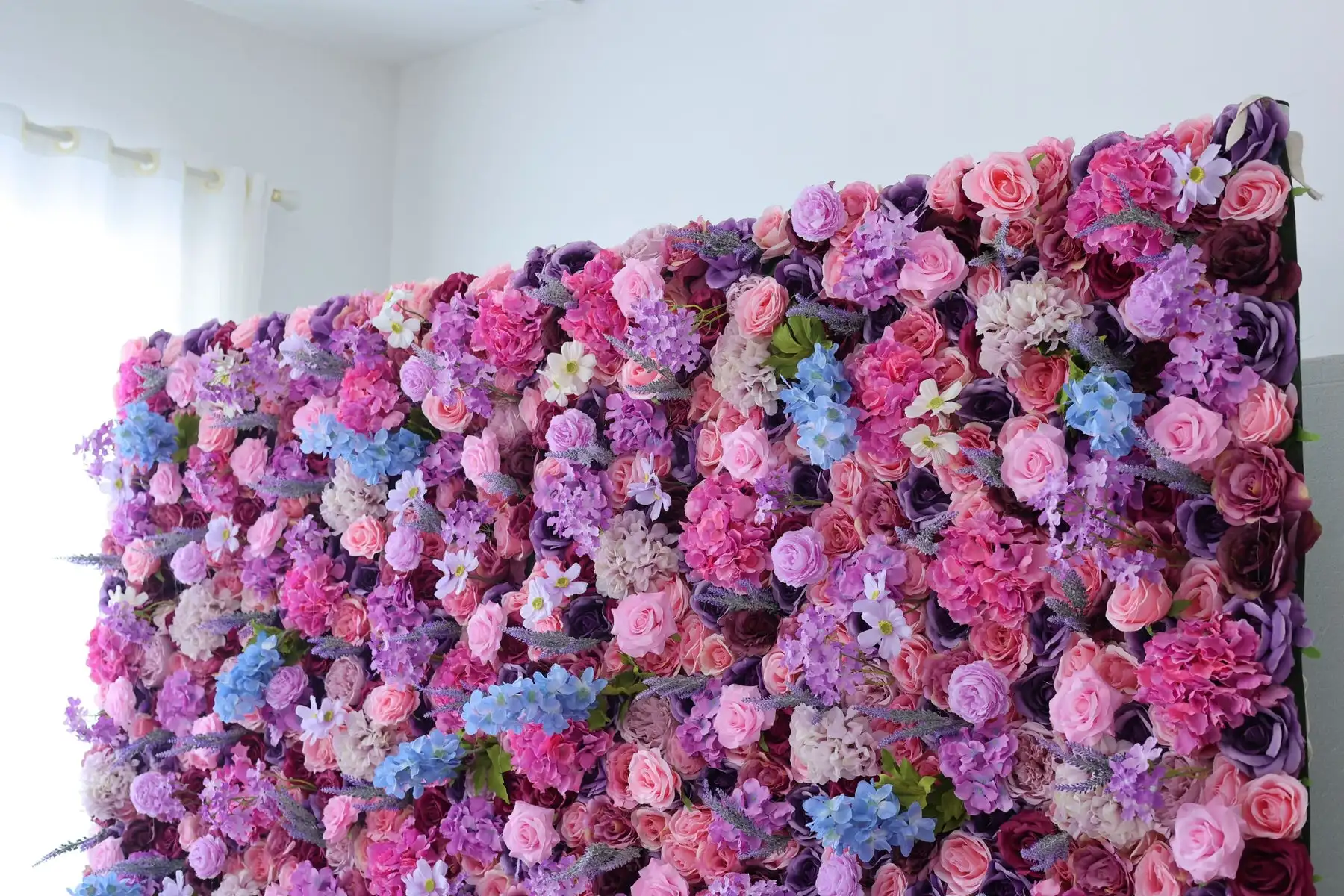 Фиолетовая розовая и голубая серия гортензий роскошная 3D катящаяся цветочная