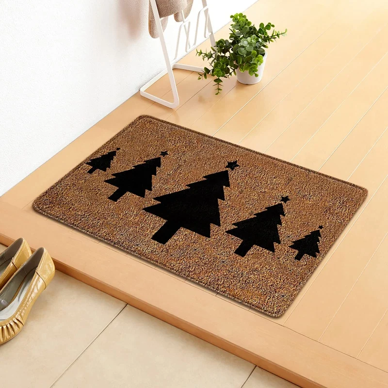 

Рождественский дверной коврик, приветственный декор, Нескользящие дверные коврики, кухонный коврик для ног, для спальни, гостиной, Рождеств...