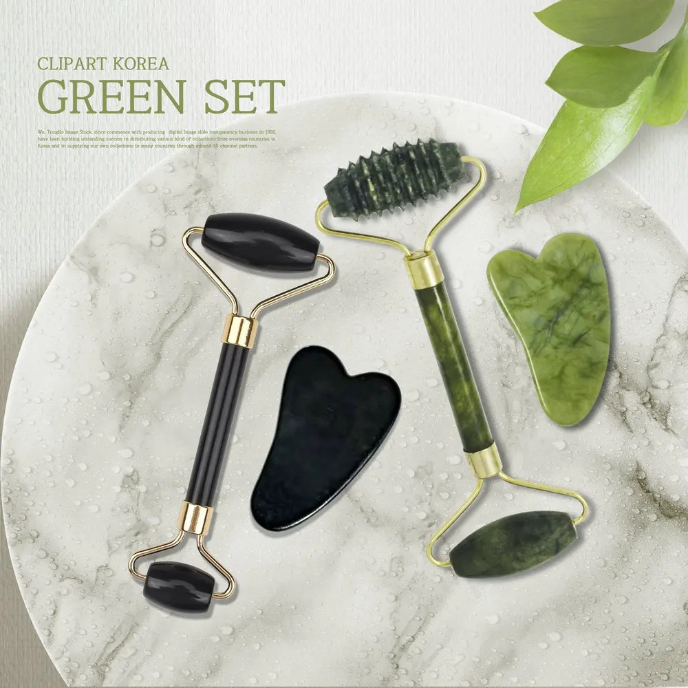 Набор инструментов для массажа гуаши Нефритовый скребок ухода за кожей лица