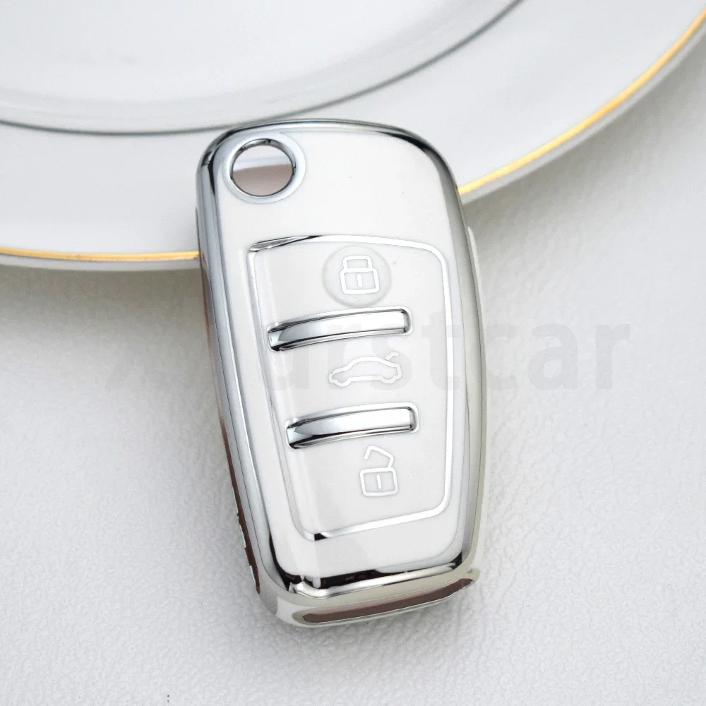 

Чехол для автомобильного ключа из ТПУ, защитный чехол для Audi A1 A3 8P 8L A4 A5 B6 B7 A6 A7 C5 C6 4F Q3 Q5 Q7 TT S3 S4 S6 RS