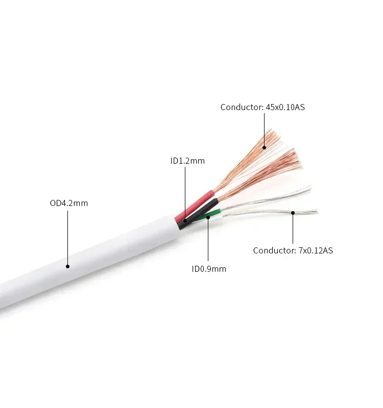 Кабель для быстрой зарядки 2/5/10 м 3 А 4 ядра