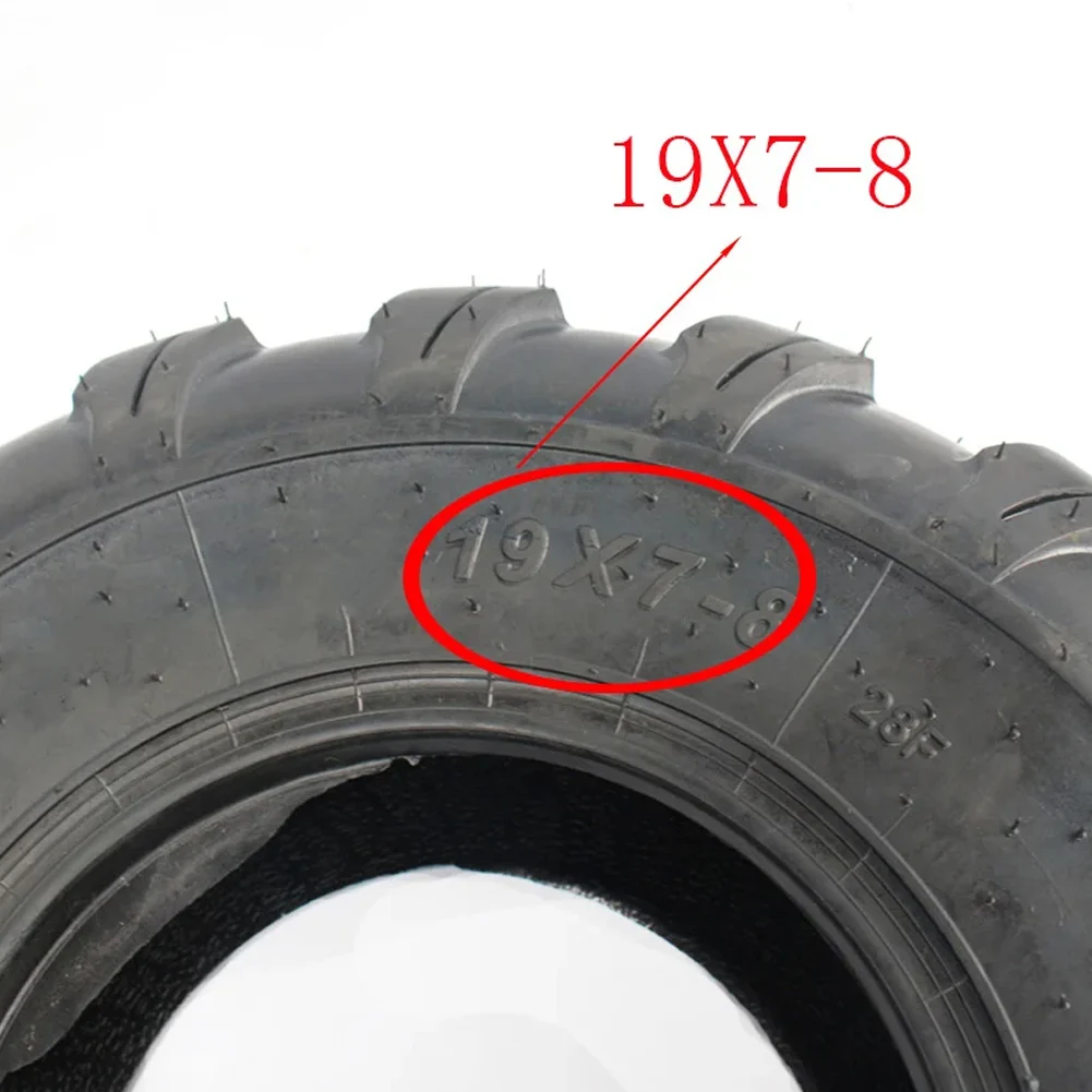 Фото Колесный диск 19x7.00-8 в сборе с шиной и подшипниками 6202RS для квадроциклов и картов, серебристый, запчасть для четырехколесного транспорта №1