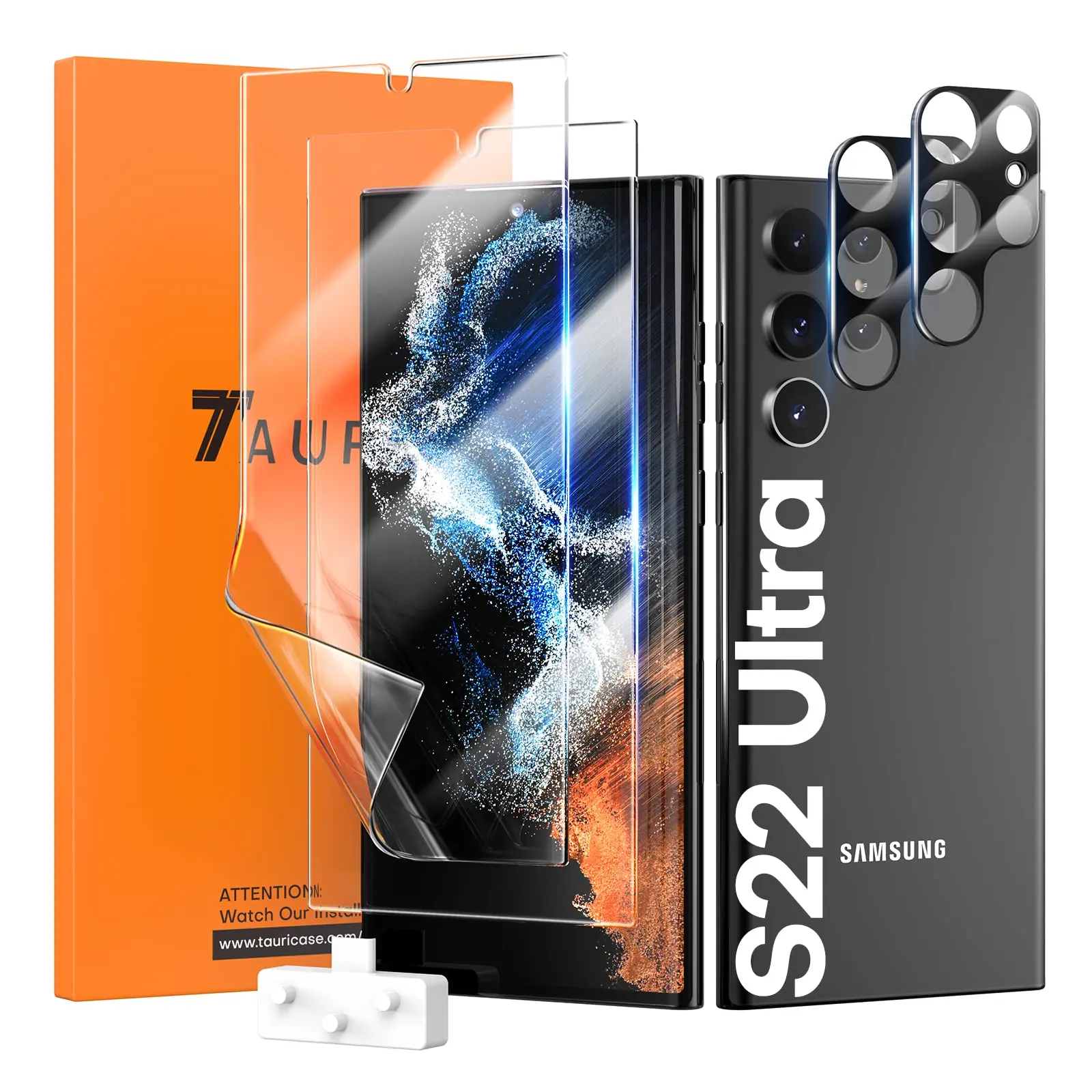 

2PCS HD Flexible TPU Film for Samsung Galaxy S22 Anti-Spy Tempered Glass Film Anti-Scratch Case-Friendly with Camera Lens