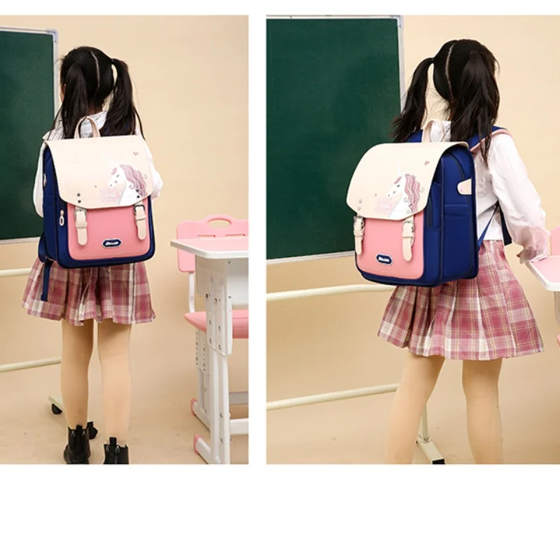 Children Cartoon Astronaut Unicorn British Style Large Capacity Backpacks New Girls Boys Students Waterproof Fashion School Bags