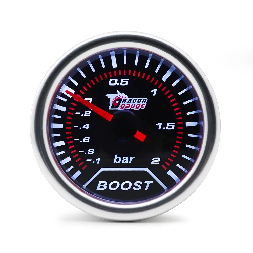 

DRAGON GAUGE 52mm Turbo Boost Gauge 2.0Bar Smoke Face Mechanical