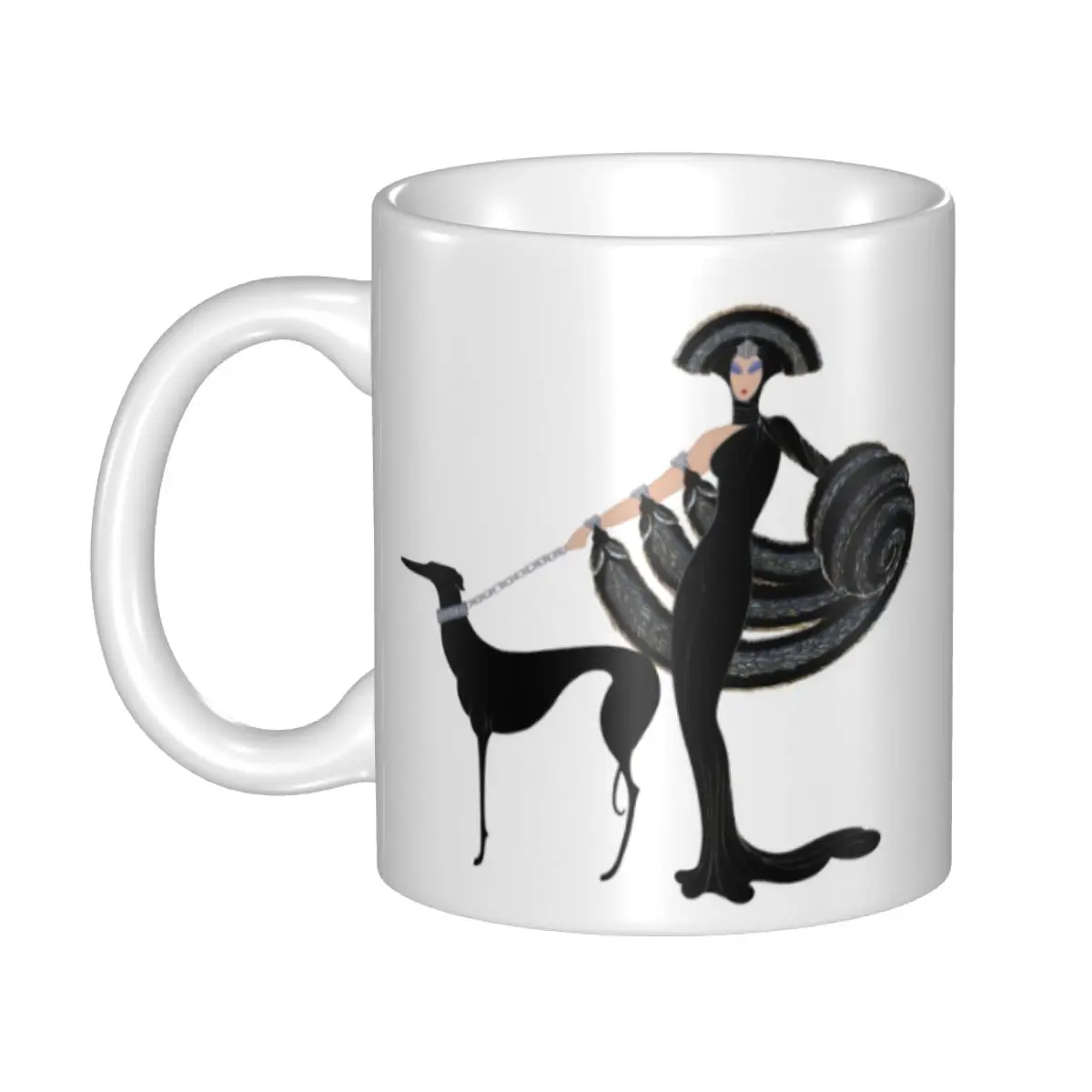 

Модная кофейная кружка Greyhound с изображением собаки, самодельная керамическая кружка для молока и чая на заказ