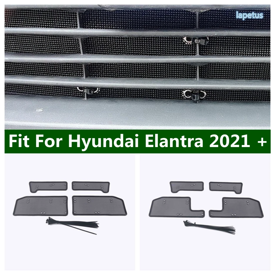 

Front Head Grille Insert Net Insect Screening Mesh Cover Trim Protection Fit For Hyundai Elantra 2021 2022 Exterior Refit Kit