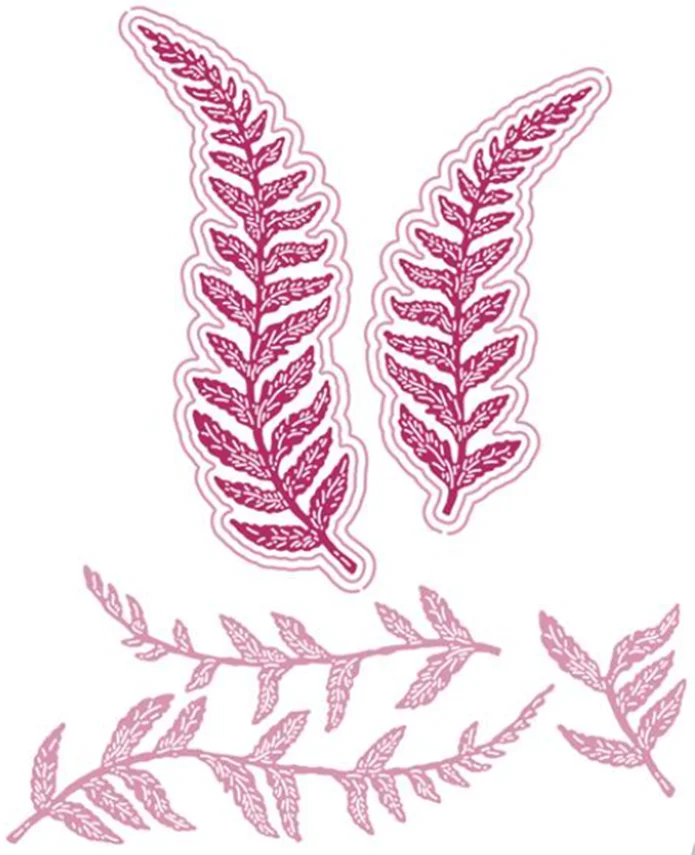 

Fern Leaf Metal Cutting Dies Craft Embossing Make Paper Greeting Card Making Template Diy Handmade 2022 New Hot